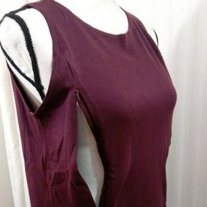 Breastfeeding Nursing Tank Top Size S Raisin Wine